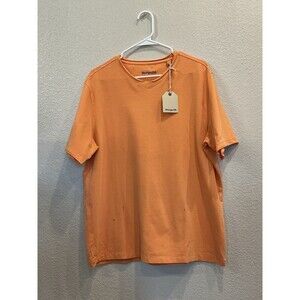 Nwt Borgo 28 Men's Short Sleeve V Neck Tee Orange Size Large